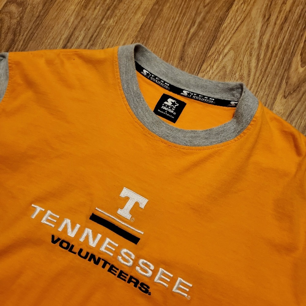 Vintage Tennessee Vols Shirt Adult Large Orange‎ Embroidered Logo Starter Y2K